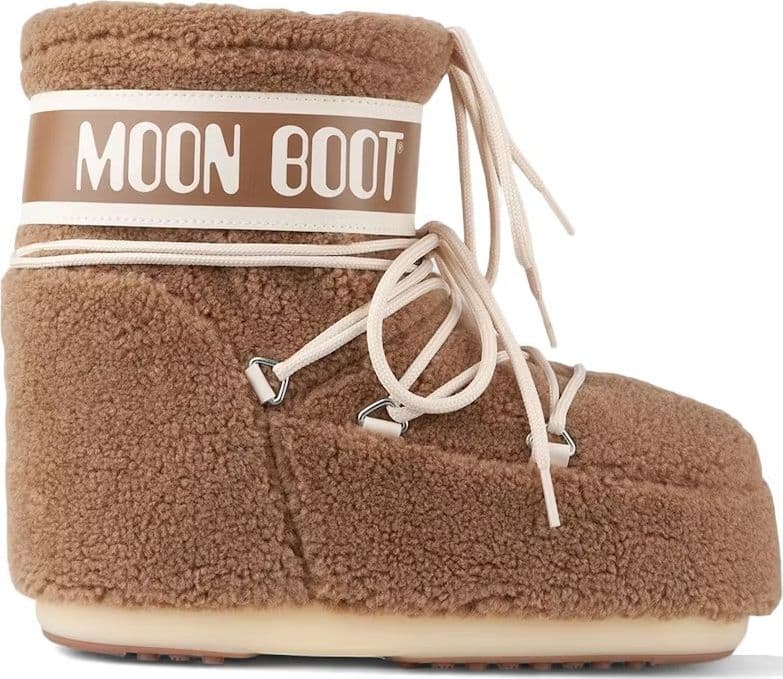 MOON BOOT Moon Boot Icon Low Fleece Stivaletti Donna Cammello in Teddy - 5
