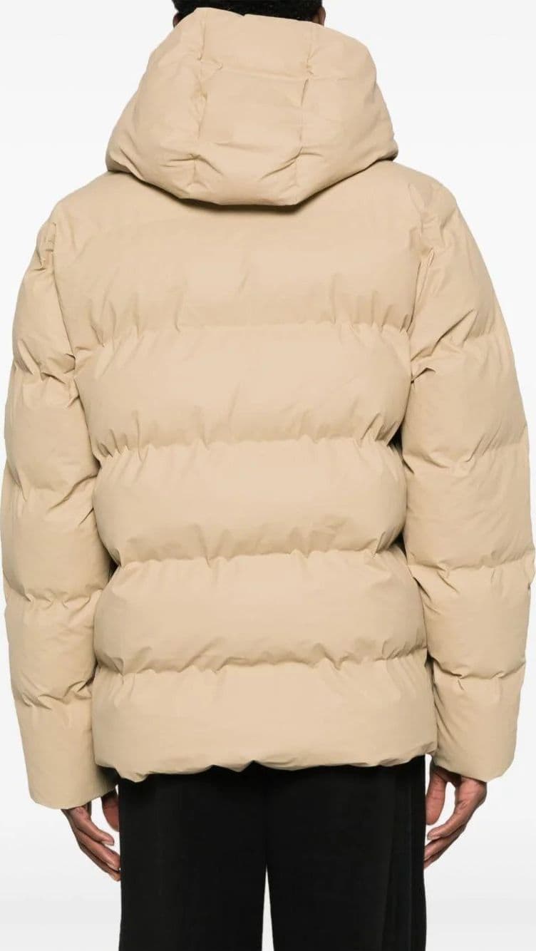 Rains  Alta Puffer Jacket Beige Impermeabile con Cappuccio - 2