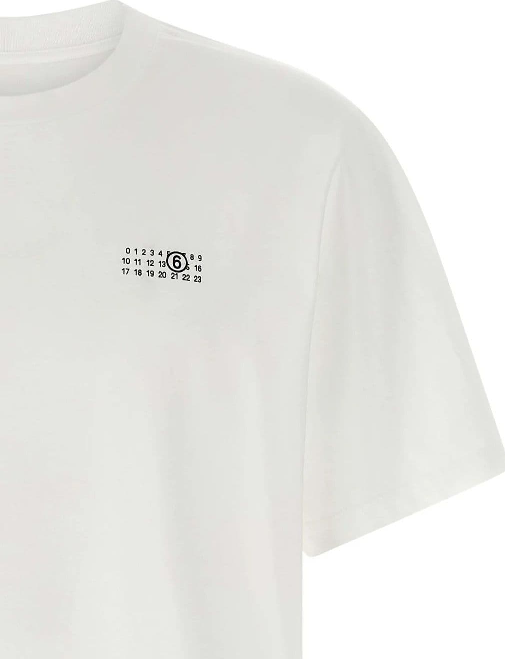 MM6 Maison Margiela  T-shirt Uomo Bianca con Stampa Numerica - 2