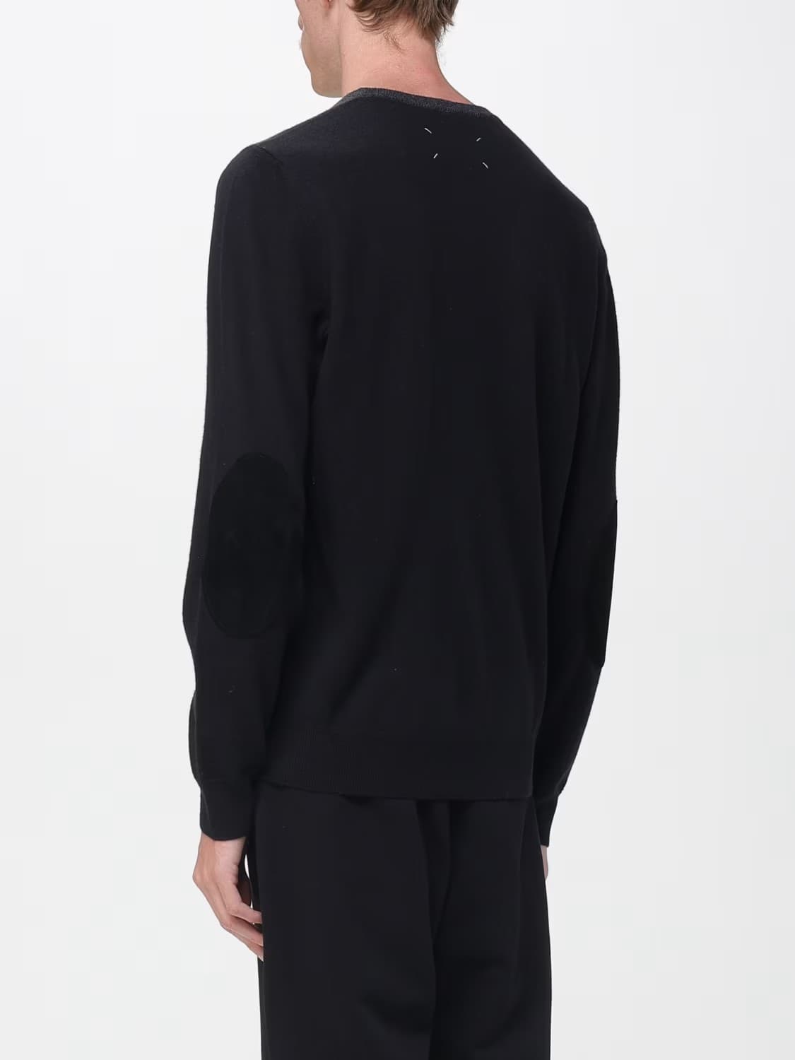 Maison Margiela  Maglione Girocollo Grigio e Nero in Lana - 6