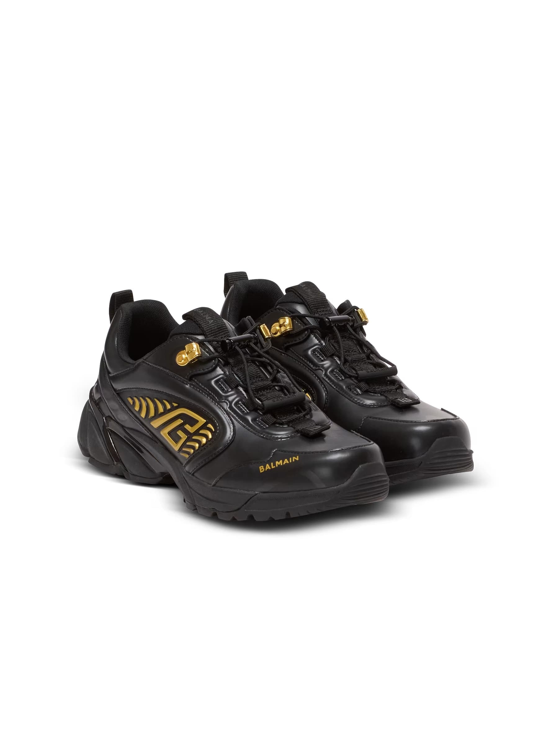 BALMAIN Balmain Sneakers Uomo Bicolor in Pelle con Suola Vibram - 3