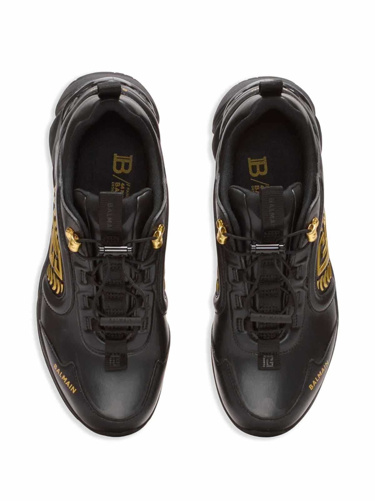 BALMAIN Balmain Sneakers Uomo Bicolor in Pelle con Suola Vibram - 5