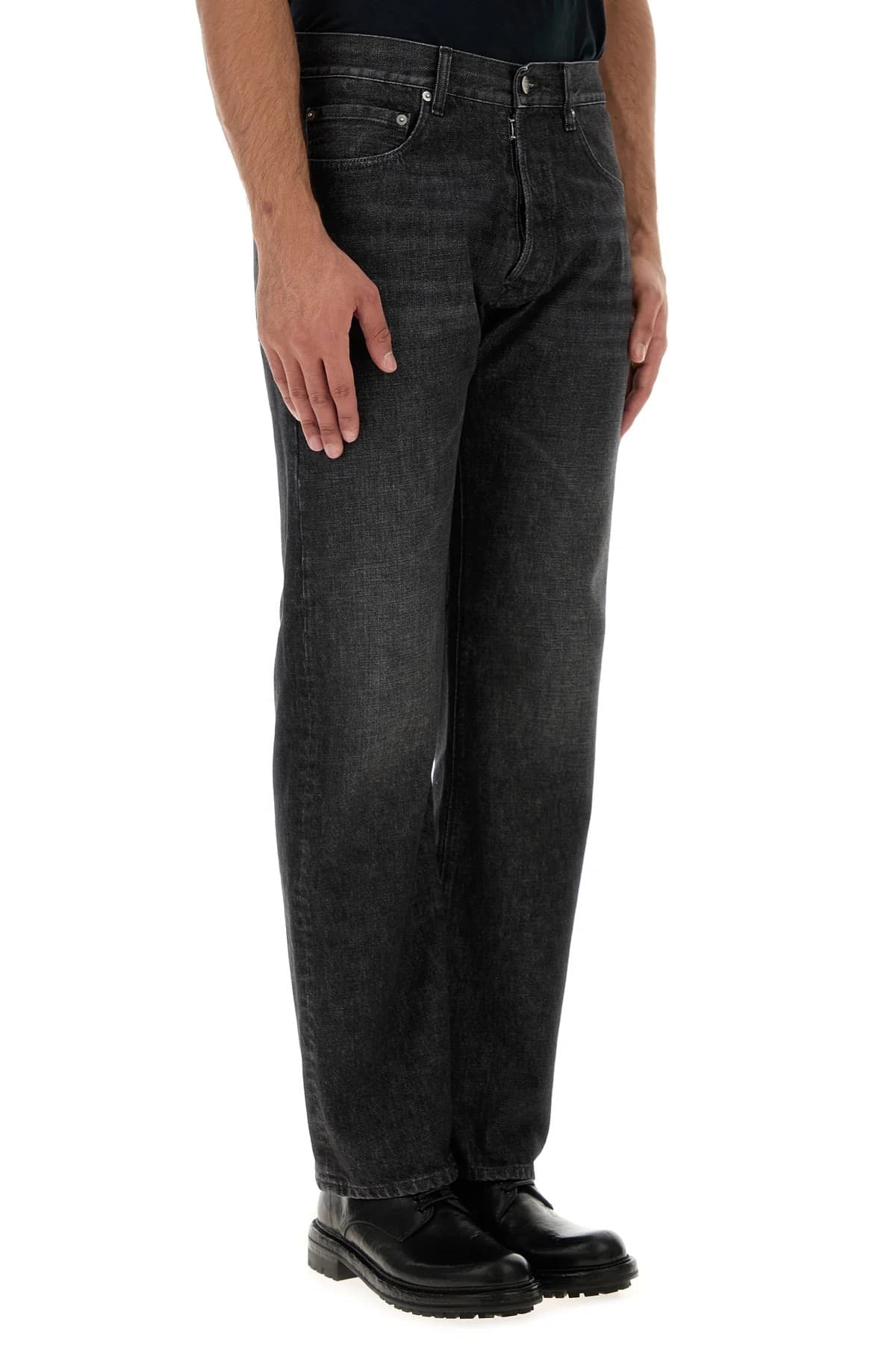 Maison Margiela  Jeans Uomo Grigio Washed 5 Tasche in Cotone - 3