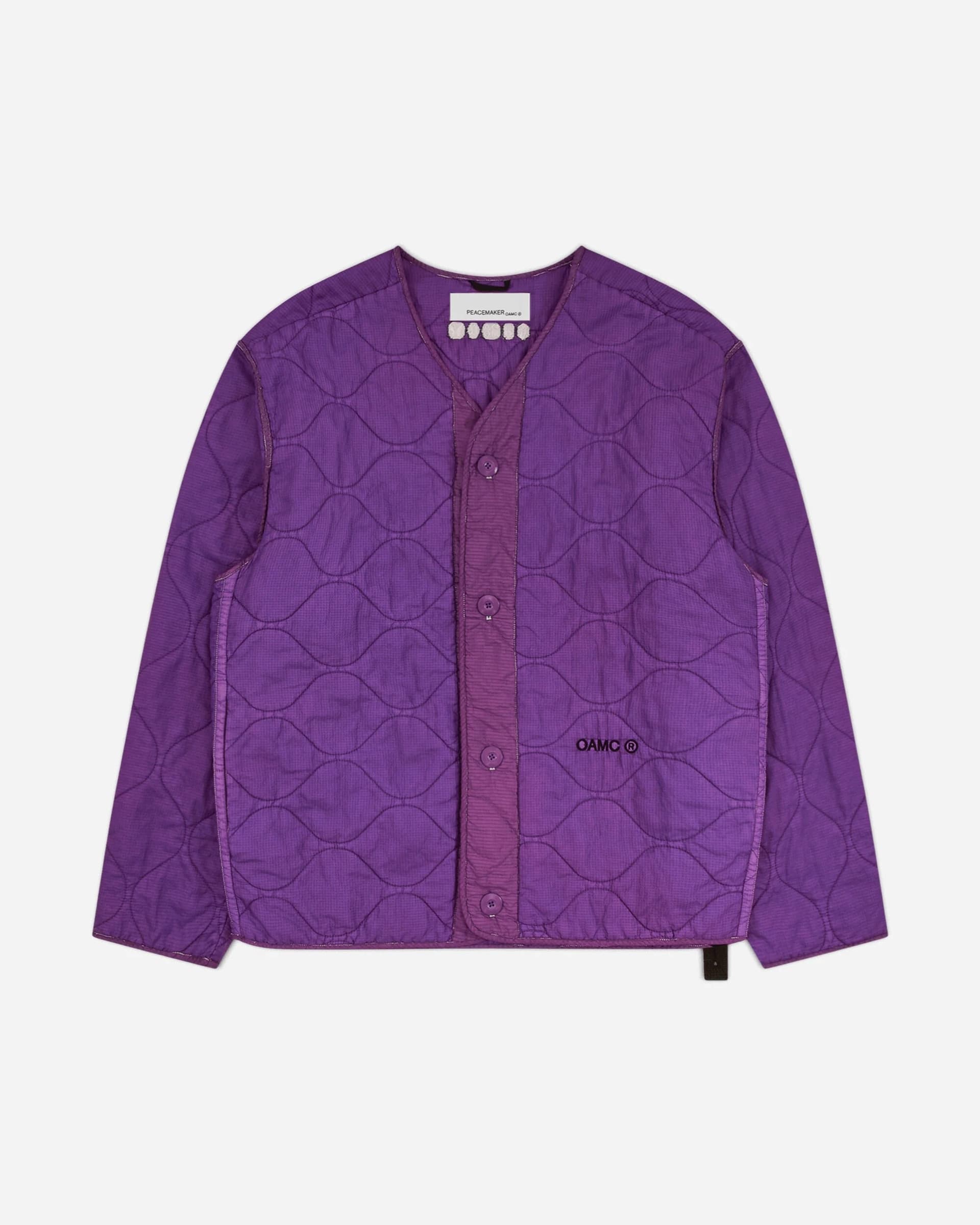 OAMC PEACEMAKER OAMC Peacemaker Combat Liner Bomber Uomo Nero Trapuntato
