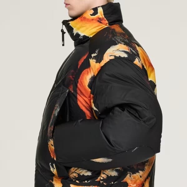 Y3 ADIDAS Adidas Y-3 AOP Puffer Giubbotto Uomo Nero Multicolor – KA2364 - 2