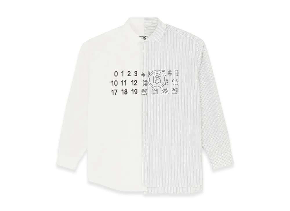 MM6 Maison Margiela  Camicia Uomo Bianca Patchwork in Cotone - 2