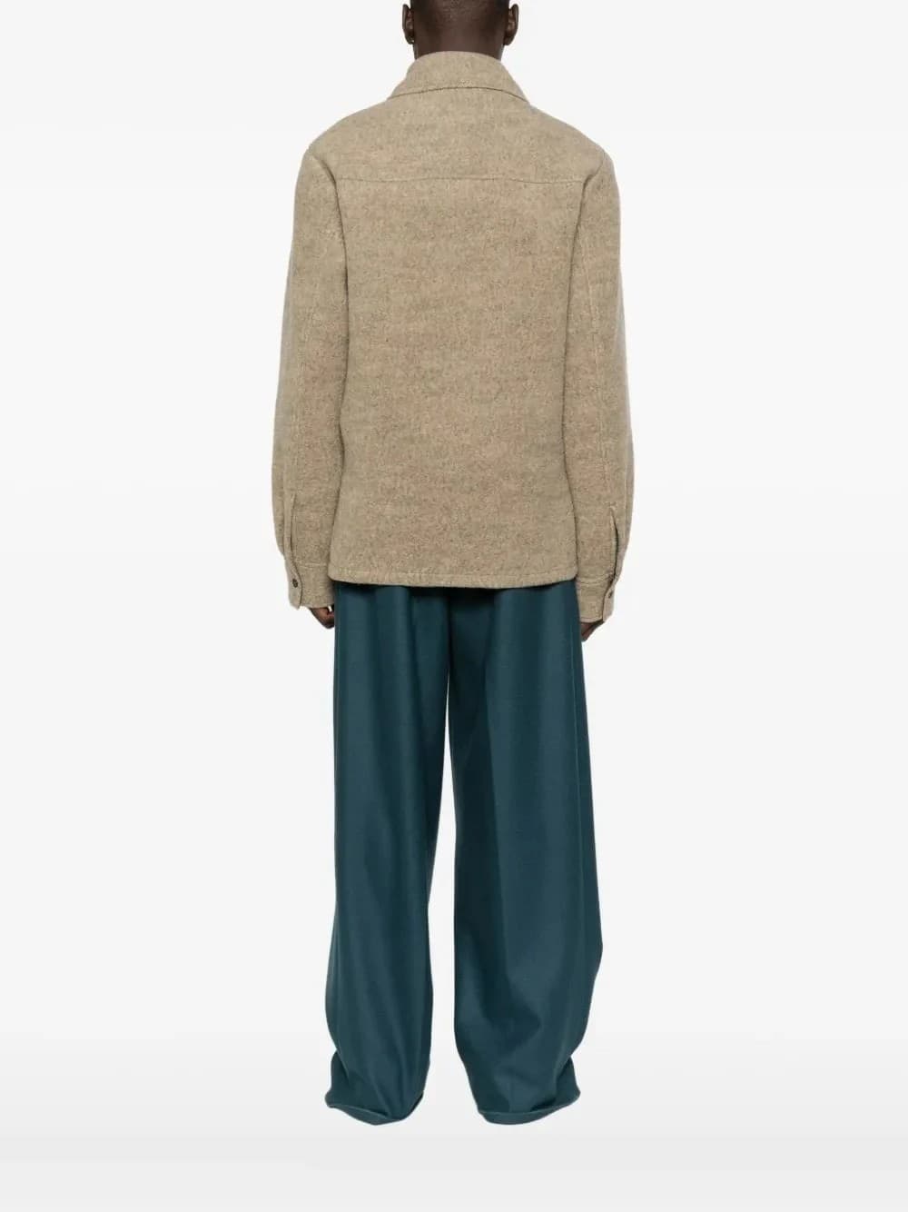 Jil Sander  J22DL0315J20321-367 Bomber Uomo in Lana Fern - 3