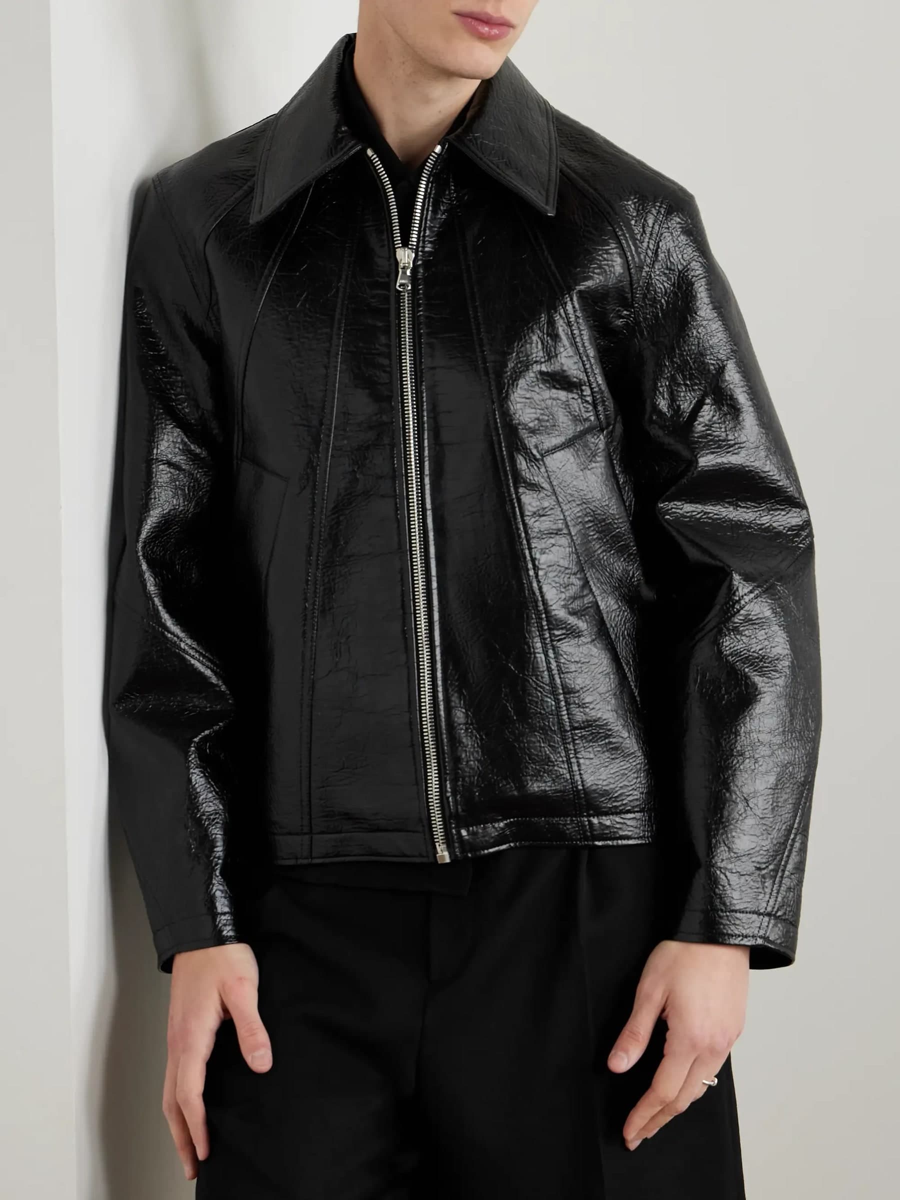 SEFR Sefr Duke Jacket Uomo Nera in Similpelle - 3