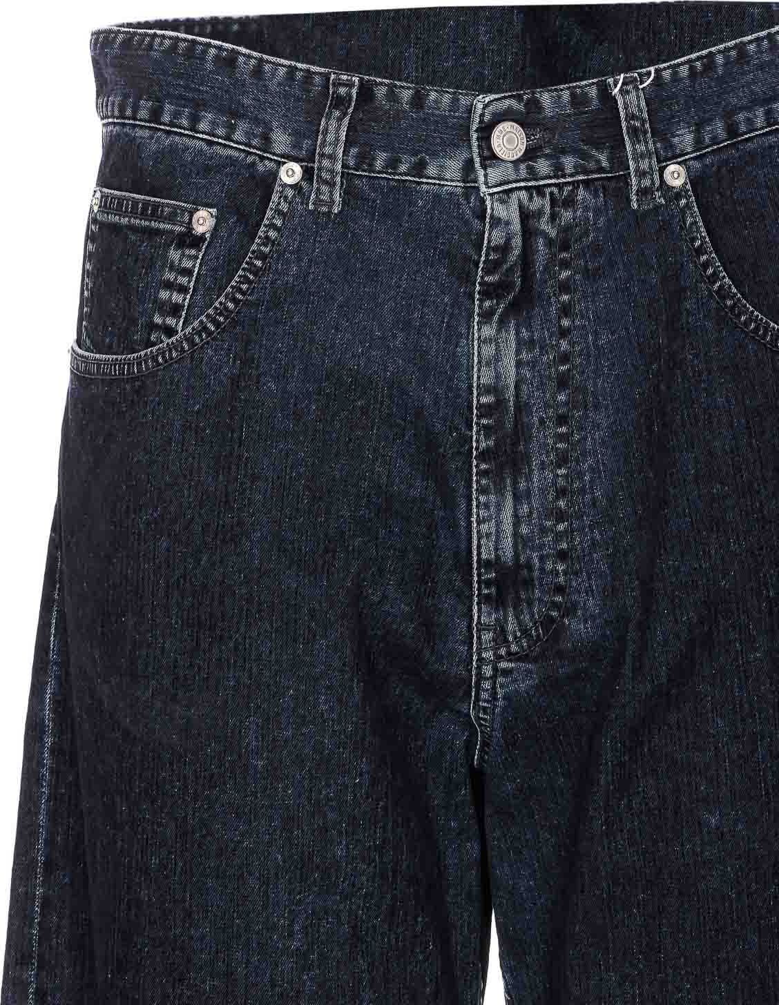 MM6 Maison Margiela  Jeans Uomo Nero a Gamba Ampia - 2