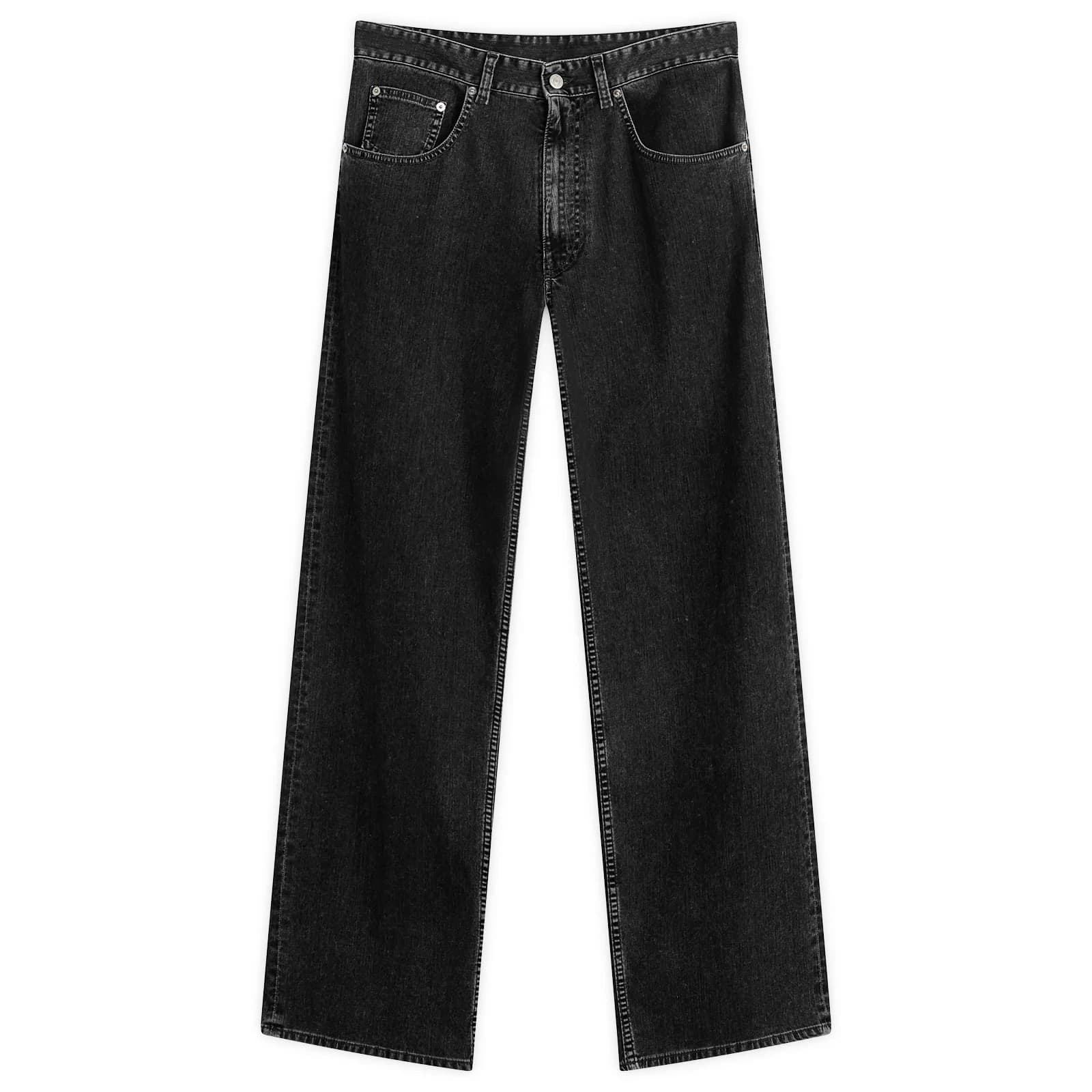 MM6 Maison Margiela  Jeans Uomo Nero a Gamba Ampia - 5
