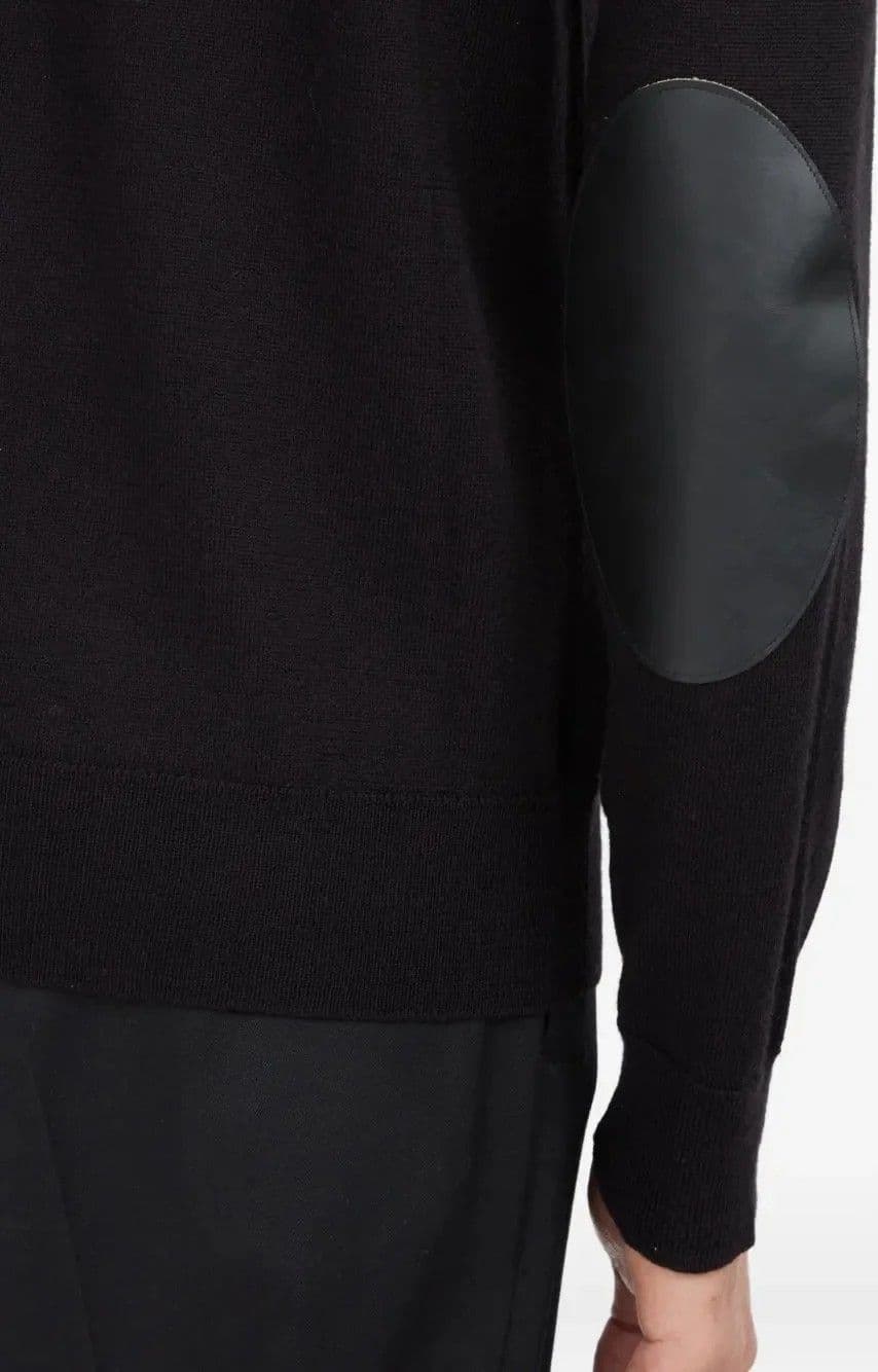 MM6 Maison Margiela  Maglione Girocollo Uomo Nero in Lana Vergine - 3