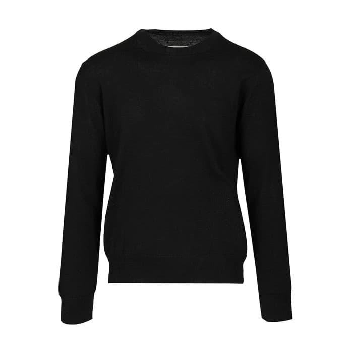 MM6 Maison Margiela  Maglione Girocollo Uomo Nero in Lana Vergine - 4