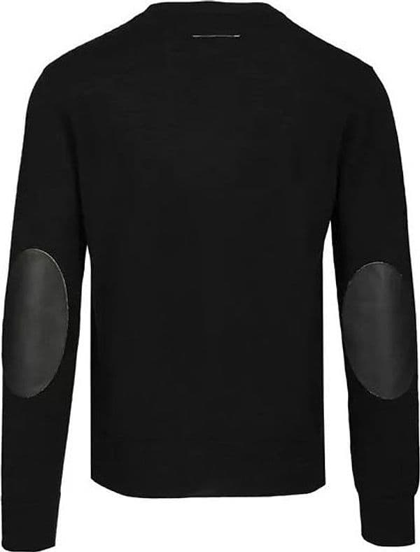 MM6 Maison Margiela  Maglione Girocollo Uomo Nero in Lana Vergine - 5
