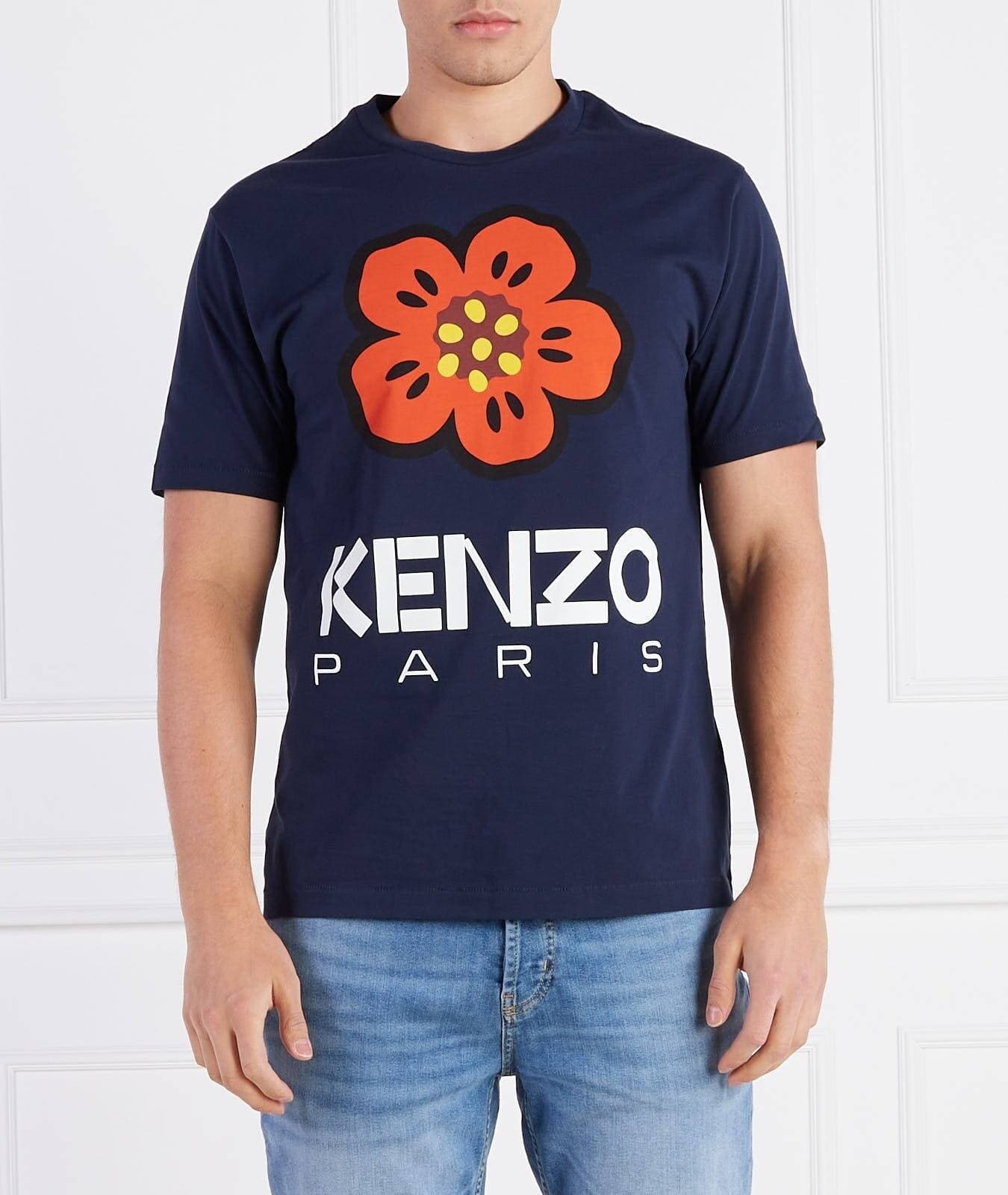 Kenzo T-shirt Classic  "Chainstitch" con Logo Ricamato