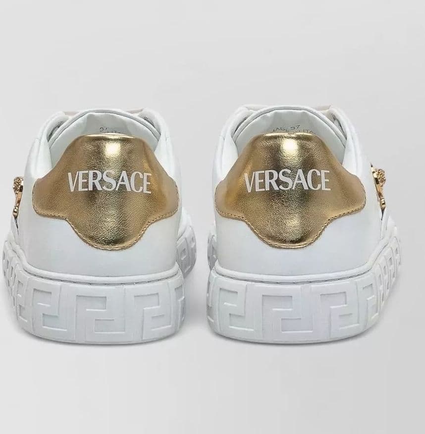Versace  Sneakers Greca Donna Bianche e Oro – 10135681A14957-2W110 - 3
