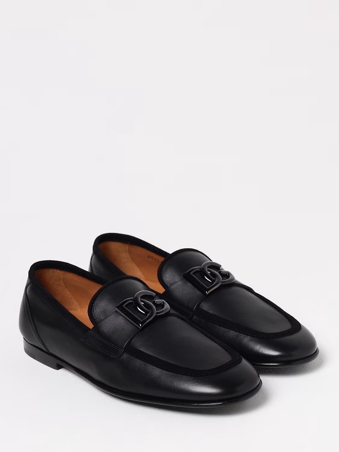 Dolce &amp; Gabbana  Erice Mocassini Uomo Neri in Pelle con Logo DG - 2