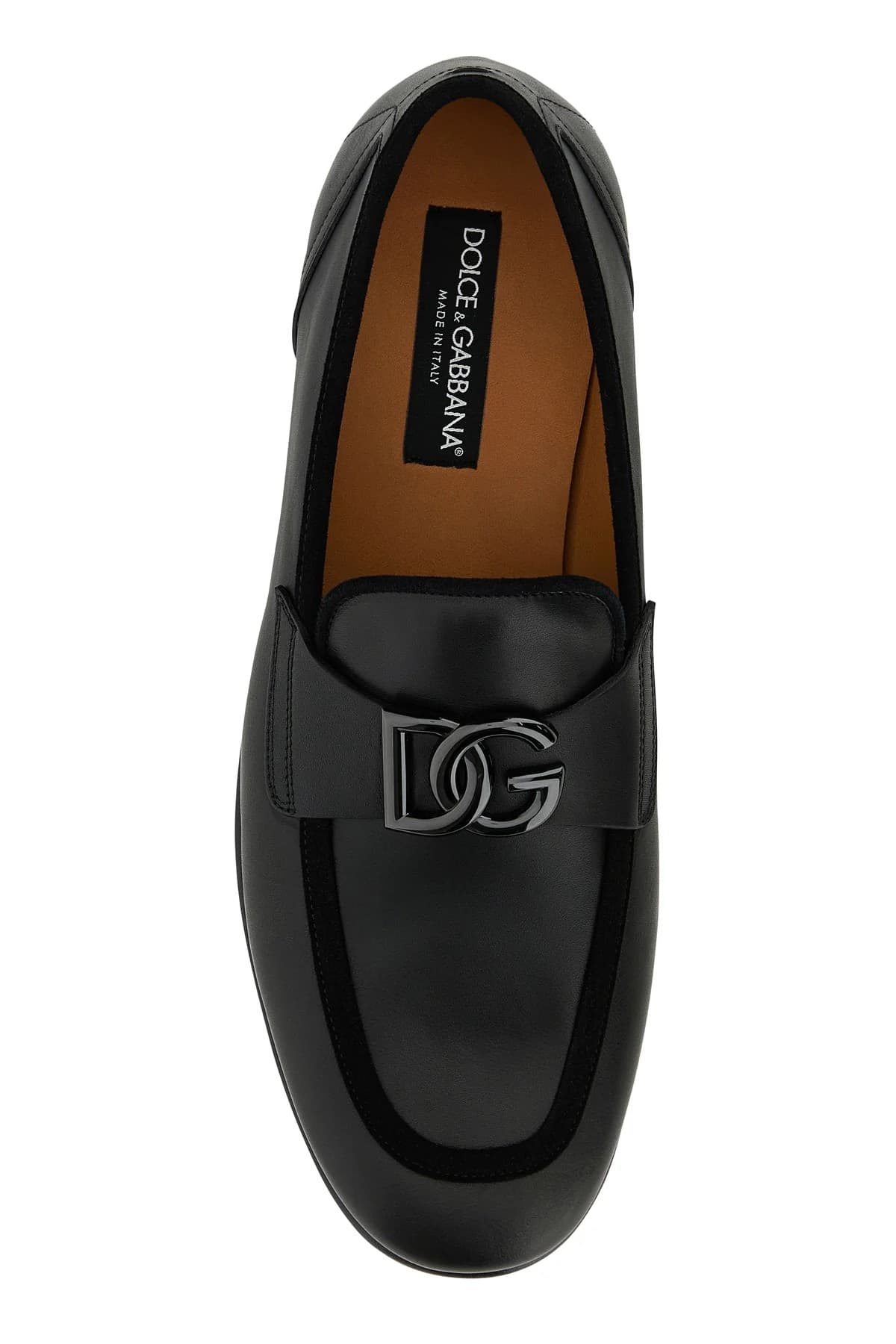 Dolce &amp; Gabbana  Erice Mocassini Uomo Neri in Pelle con Logo DG - 3