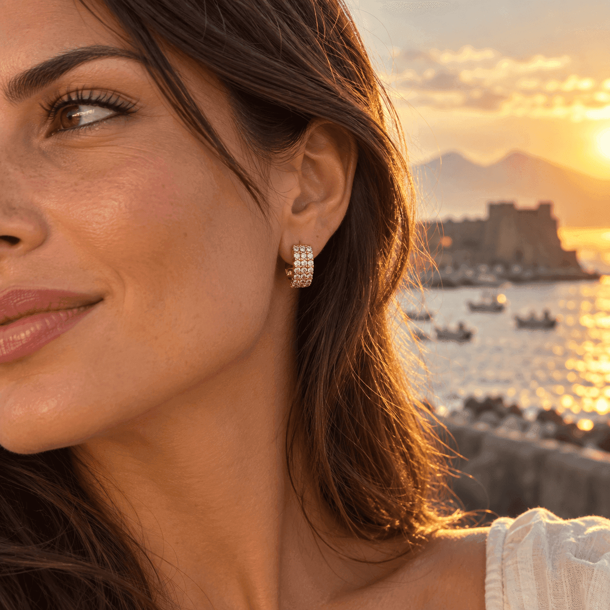 Alba Bijoux – Orecchini Set di Cerchietti Pavé - 9
