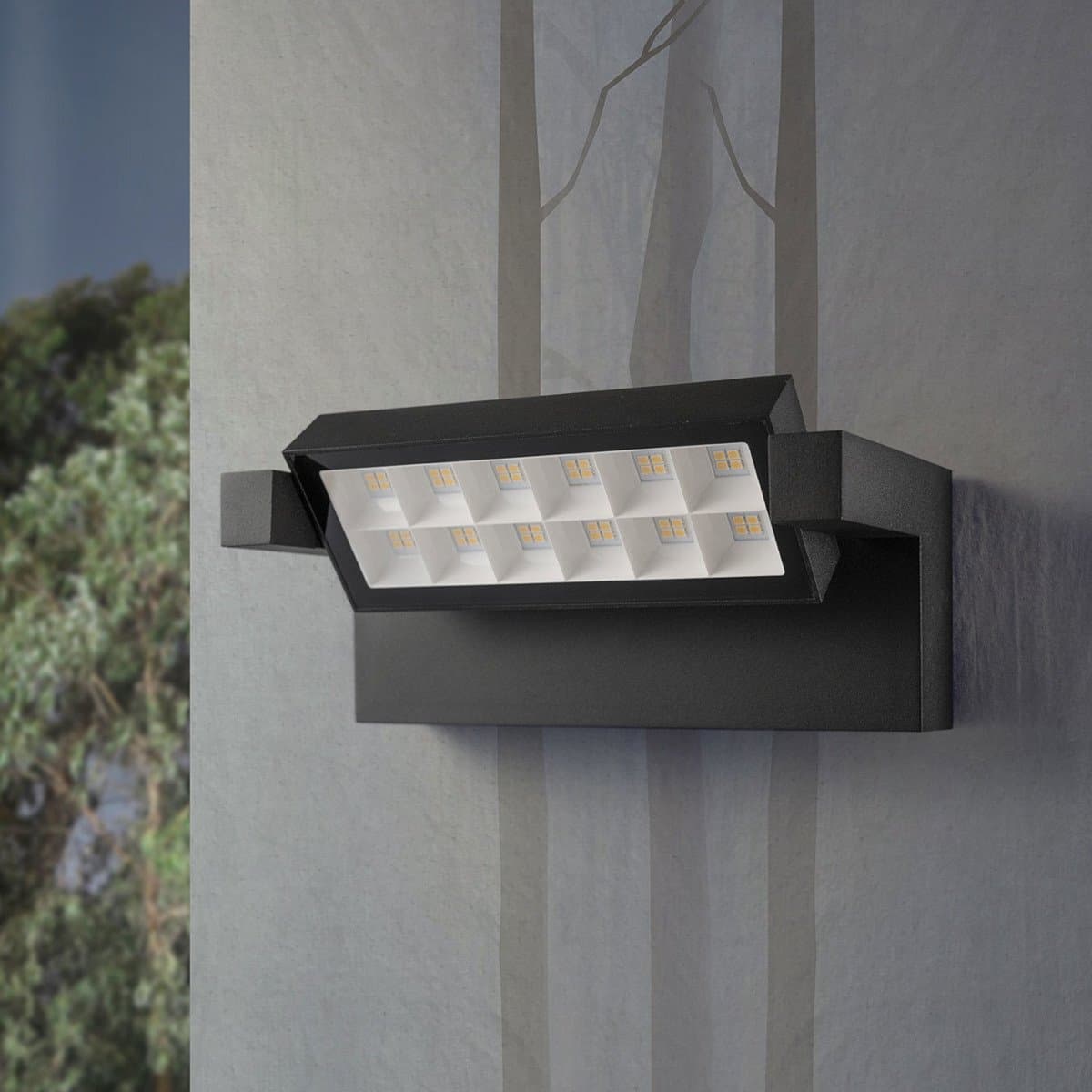 Applique led Promoluce CORNER A20 IP65 CCT orientabile alluminio vetro - 7