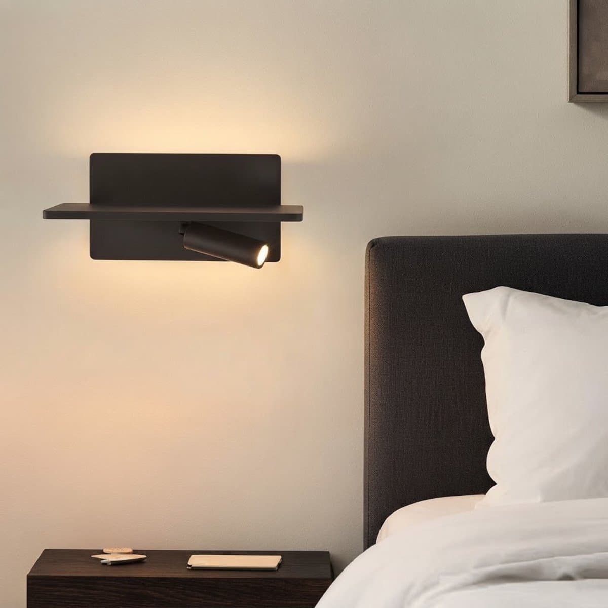 Applique moderno Illuminando OSCAR BN NR SB LED USB orientabile metallo - 2
