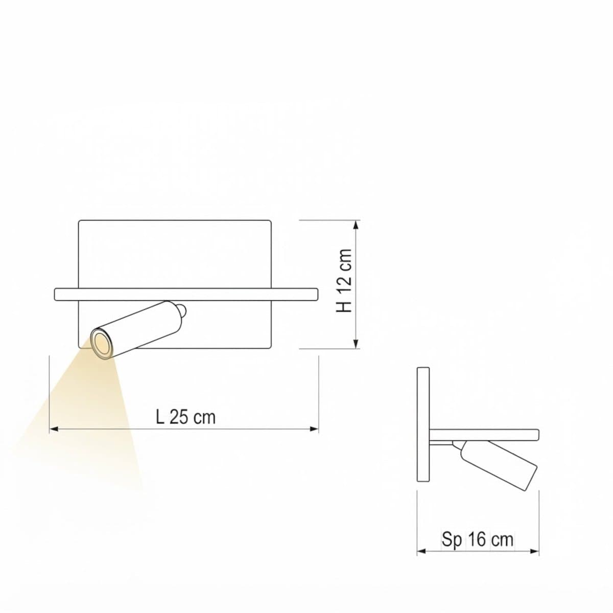 Applique moderno Illuminando OSCAR BN NR SB LED USB orientabile metallo - 6