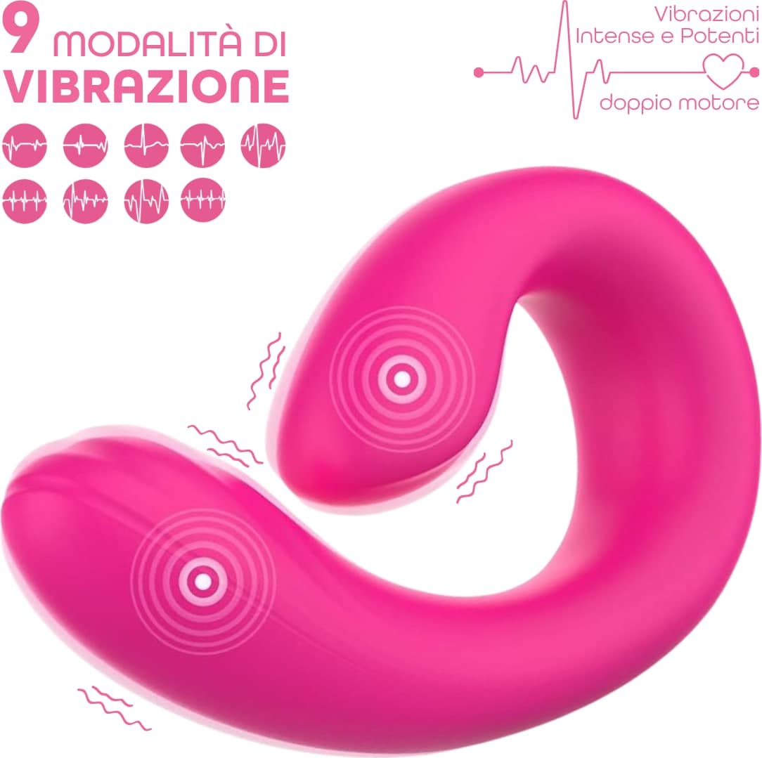 Vibratore Multifunzione Squirt Fuck Sex Toy Donna con Doppia Vibrazione Silicone - 3