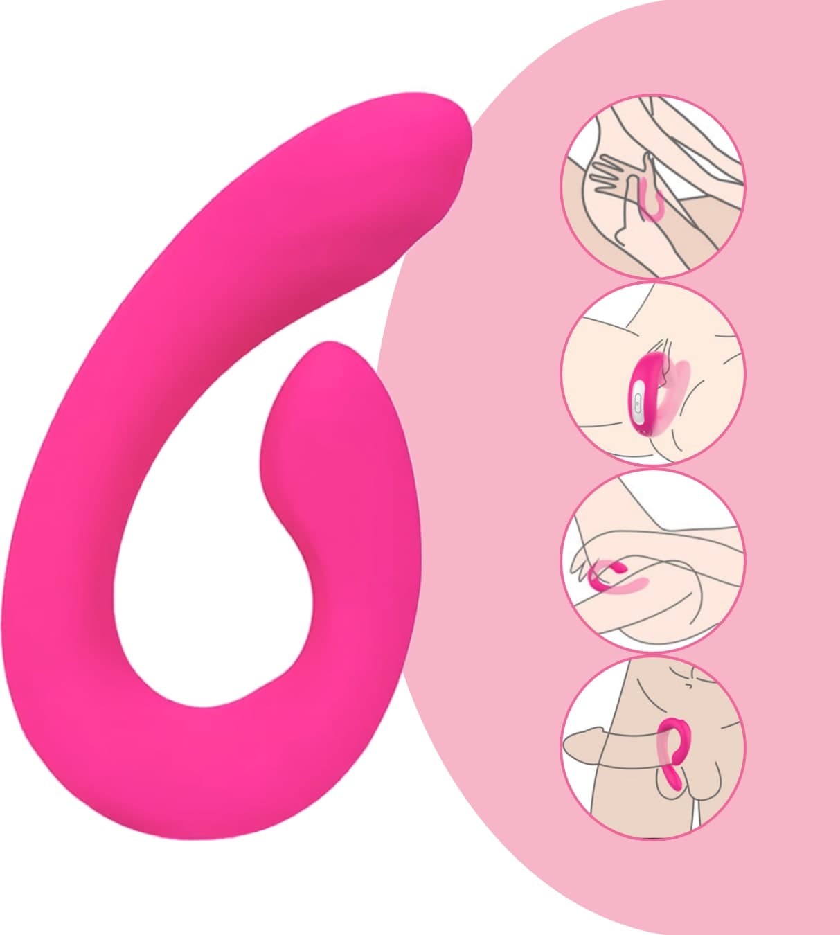Vibratore Multifunzione Squirt Fuck Sex Toy Donna con Doppia Vibrazione Silicone - 4