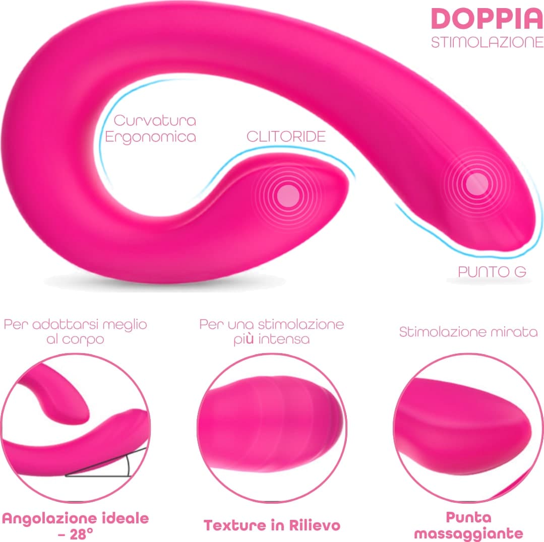 Vibratore Multifunzione Squirt Fuck Sex Toy Donna con Doppia Vibrazione Silicone - 5
