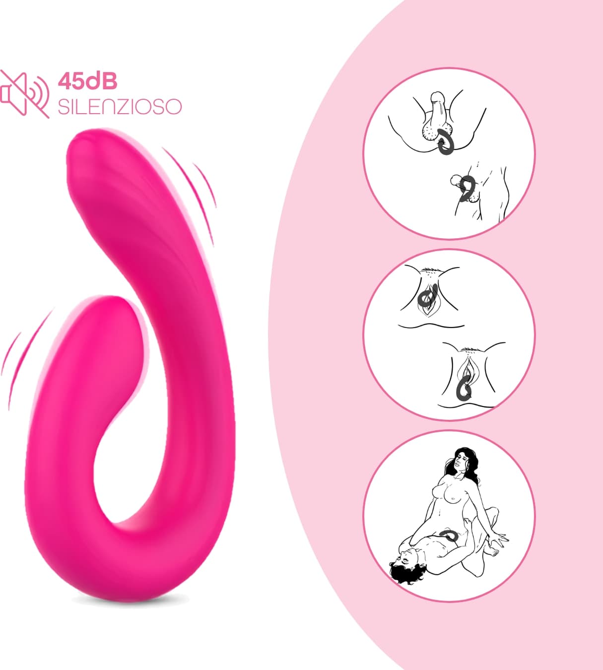 Vibratore Multifunzione Squirt Fuck Sex Toy Donna con Doppia Vibrazione Silicone - 9