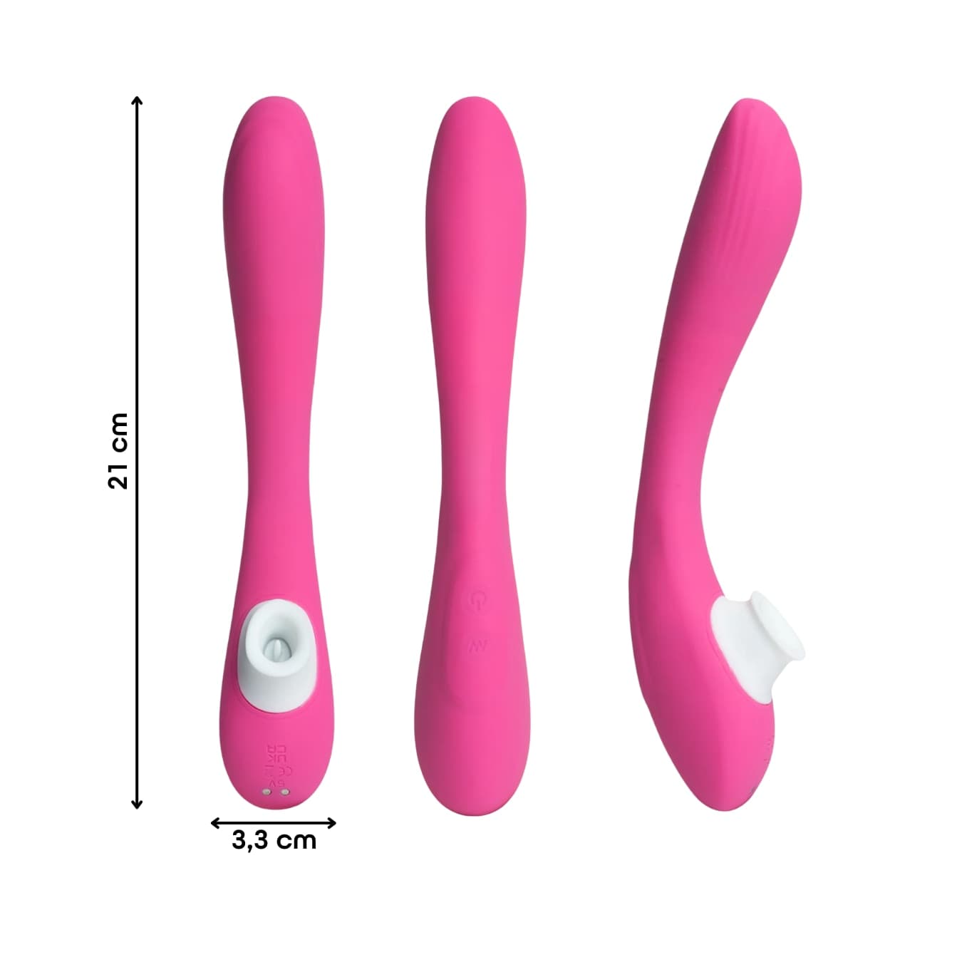 Vibratore Multifunzione con Succhia Lecca Clitoride e Punto G Squirt One Sex Toy - 7