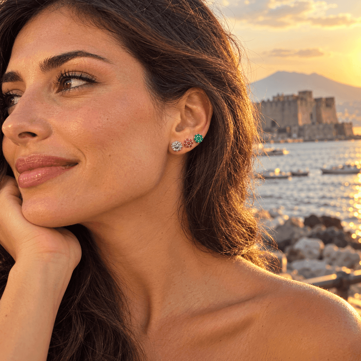 Alba Bijoux –  Orecchini Set Fiore Mix - 5