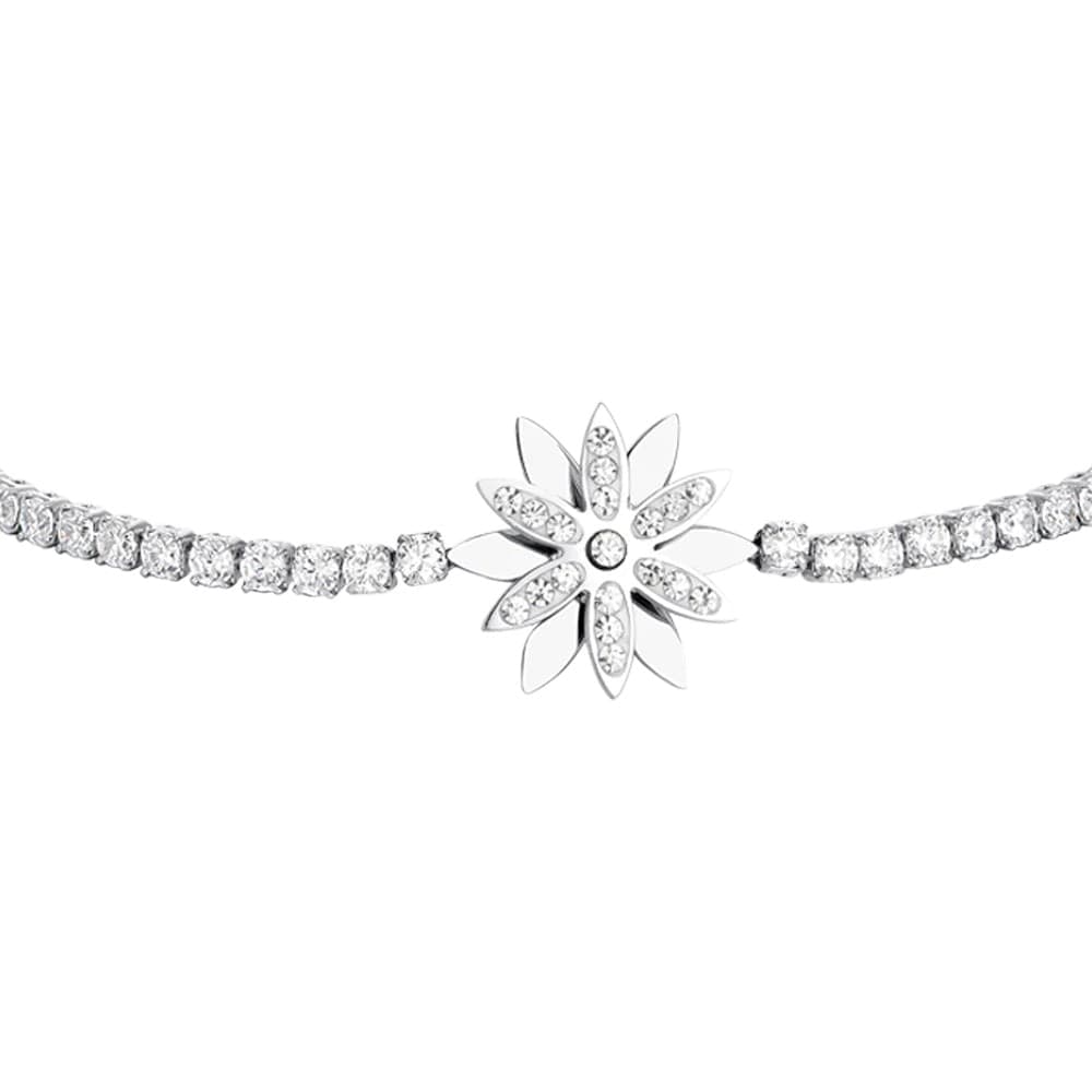 LUCA BARRA   -   BRACCIALE TENNIS DONNA IN ACCIAIO FIORE GIREVOLE - 2