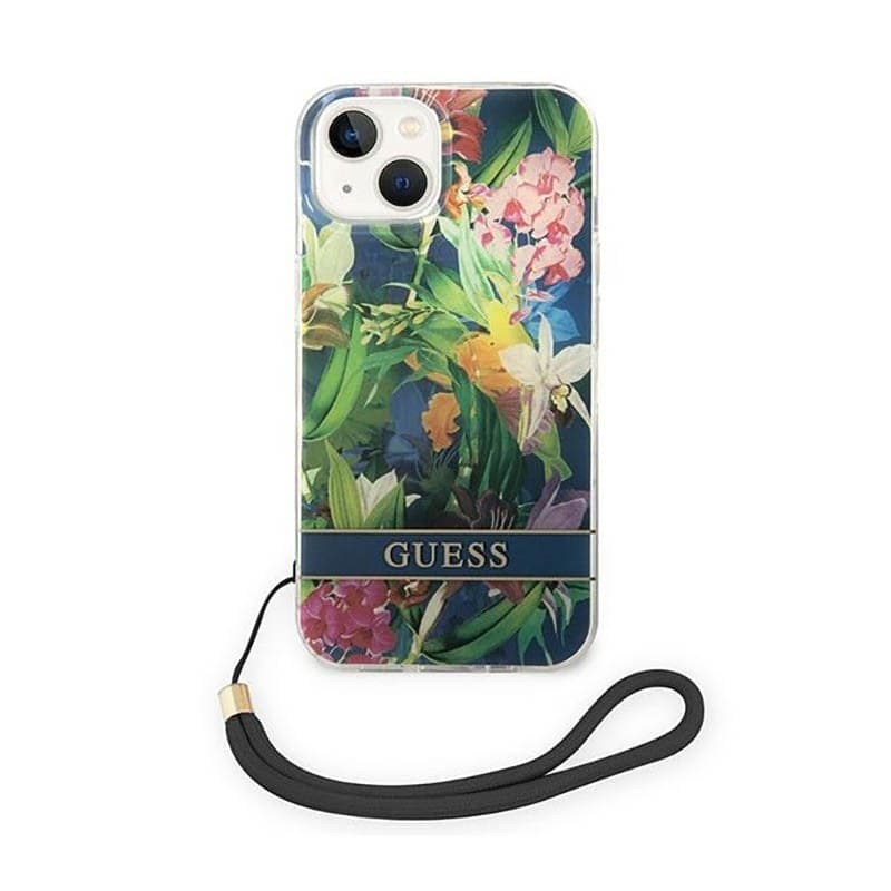 Guess Flower Cord - Case for iPhone 14 (Blue) - 2