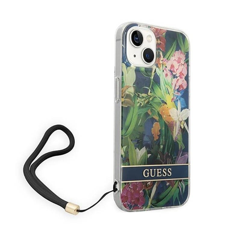 Guess Flower Cord - Case for iPhone 14 (Blue) - 3