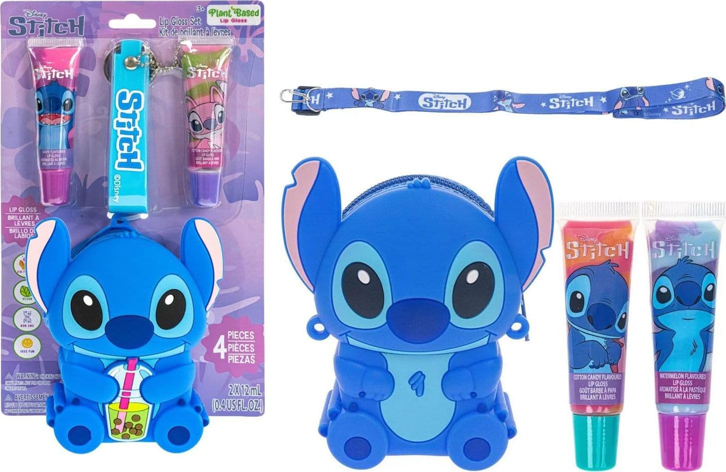 Stitch Borsetta con Lip Gloss e Portachiavi - 2