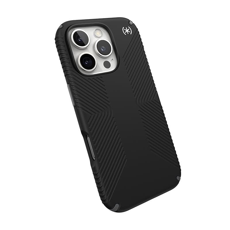 Speck Presidio2 Grip - Custodia per iPhone 16 Pro (Nero / Grigio Ardesia / Bianco) - 18