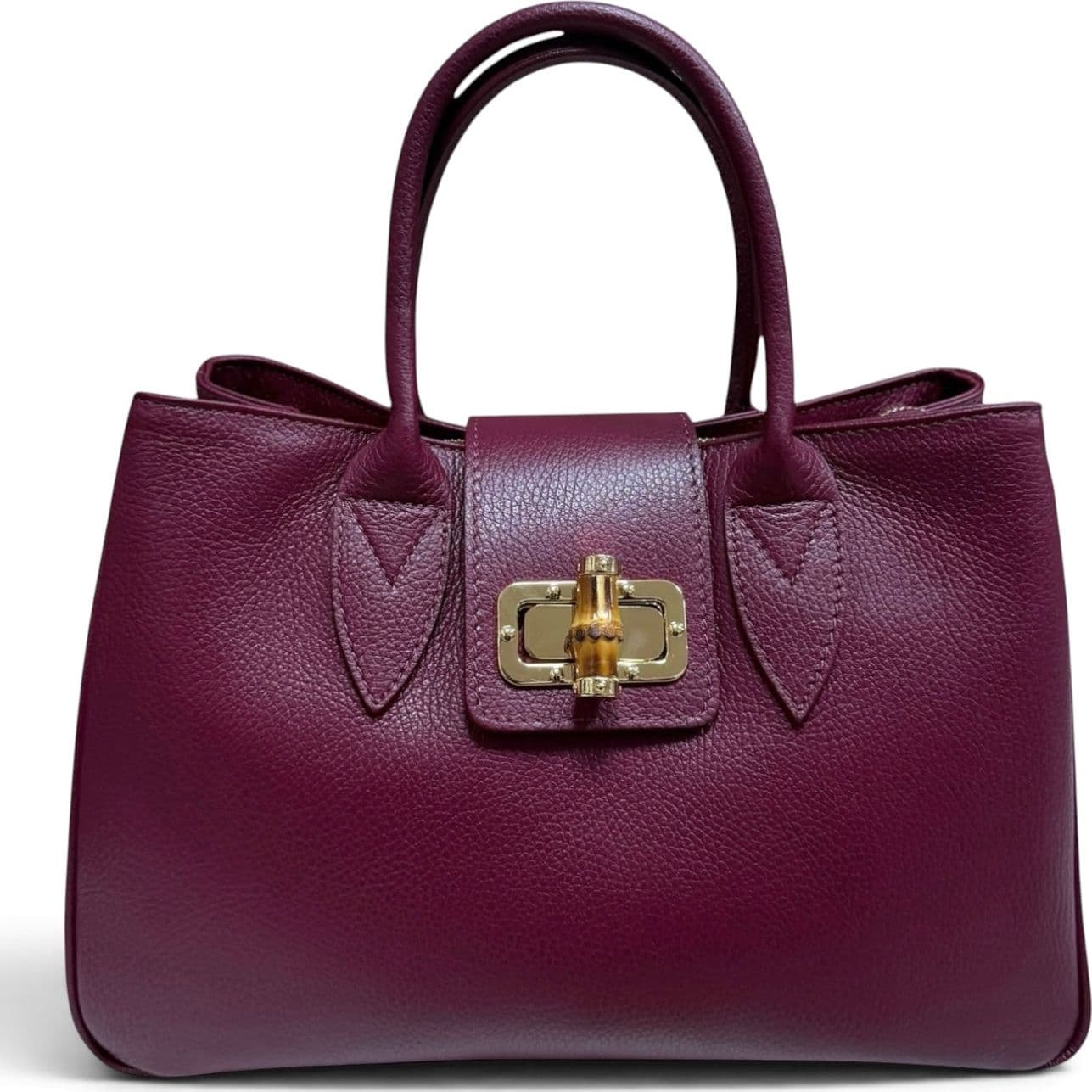 Modarno Borsa donna a mano Ginevra in vera pelle 35x18x24 cm - 2
