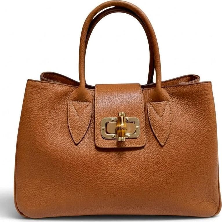 Modarno Borsa donna a mano Ginevra in vera pelle 35x18x24 cm - 11