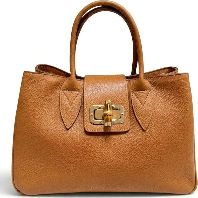 Modarno Borsa donna a mano Ginevra in vera pelle 35x18x24 cm - 12