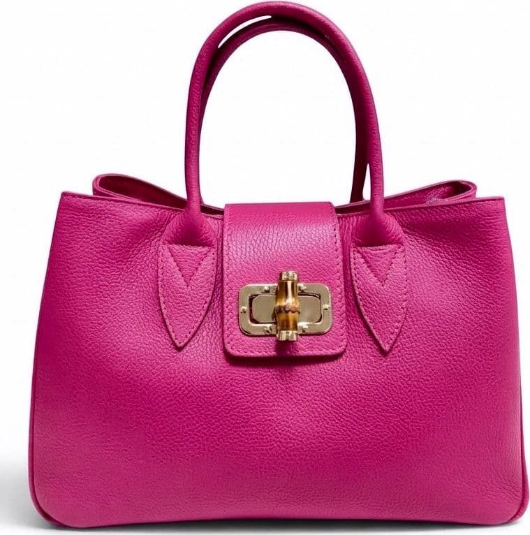 Modarno Borsa donna a mano Ginevra in vera pelle 35x18x24 cm - 14