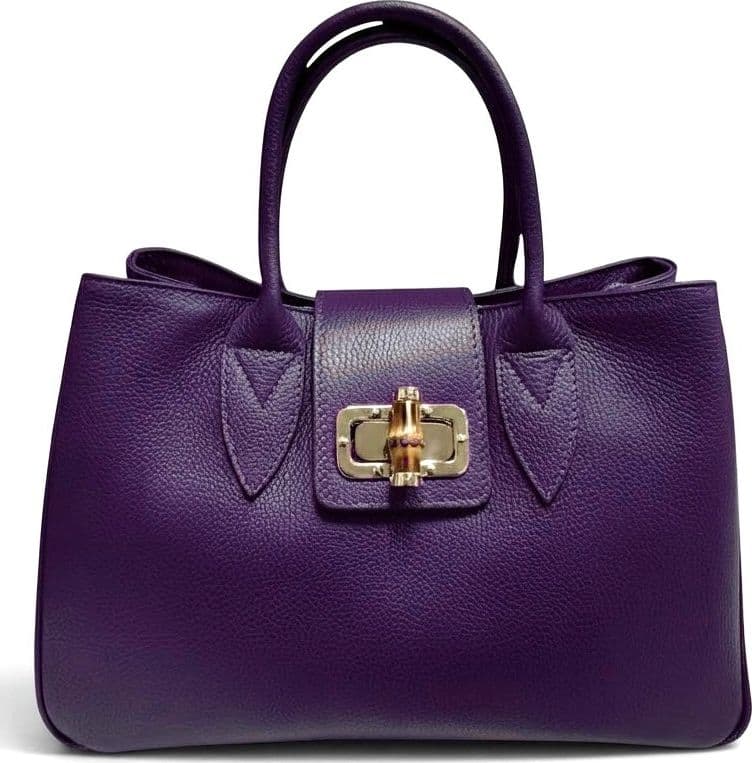 Modarno Borsa donna a mano Ginevra in vera pelle 35x18x24 cm - 21