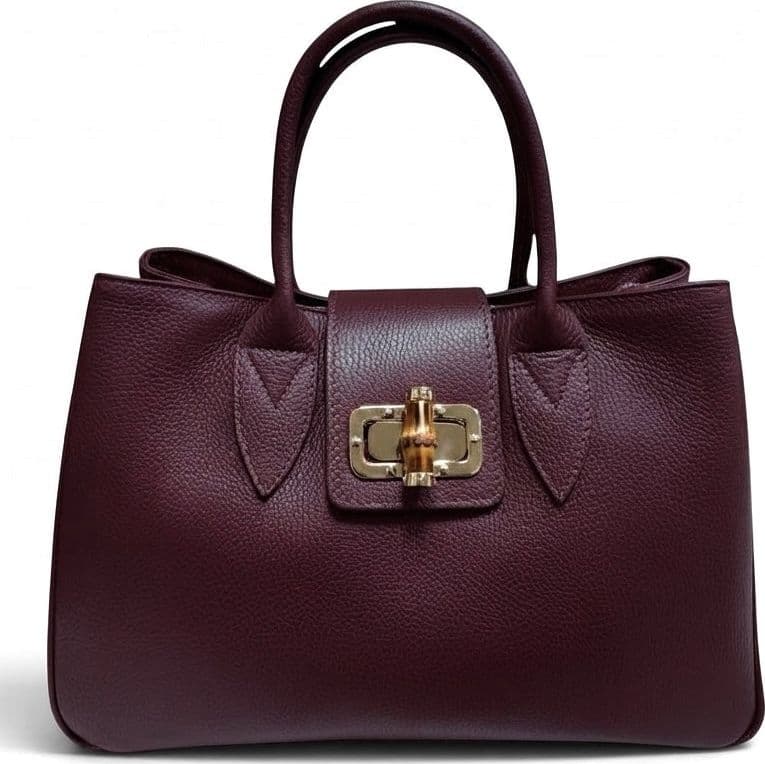 Modarno Borsa donna a mano Ginevra in vera pelle 35x18x24 cm - 7