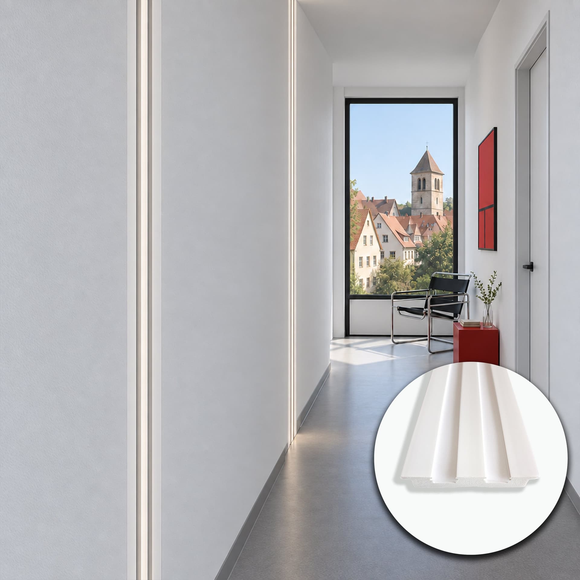 Profilo LED da Incasso per Cartongesso in Polimero 17x110x2700 mm – JX236 – Venduto al Metro Lineare - 2