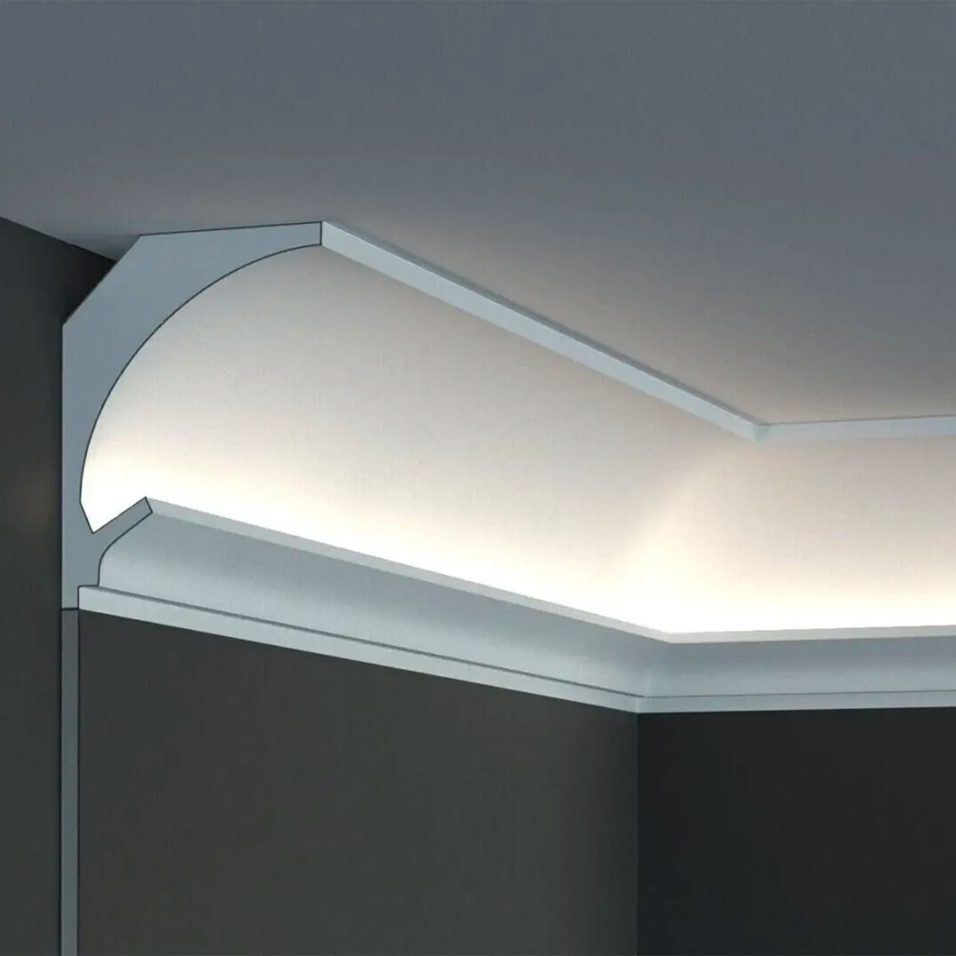 €4,63ml *** STOCK ***. Pacco da 52ml di cornice XPS Con alloggio LED 70X90x2000 KD201A - 2