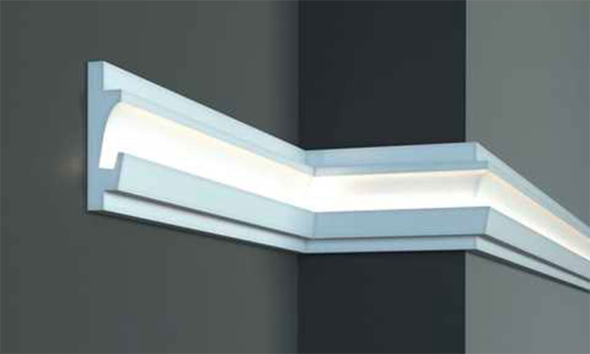 €9,99 a barra *** STOCK *** Pacco da 24 barre di cornice XPS  Con alloggio LED 125X35x1150 KD401 - 2