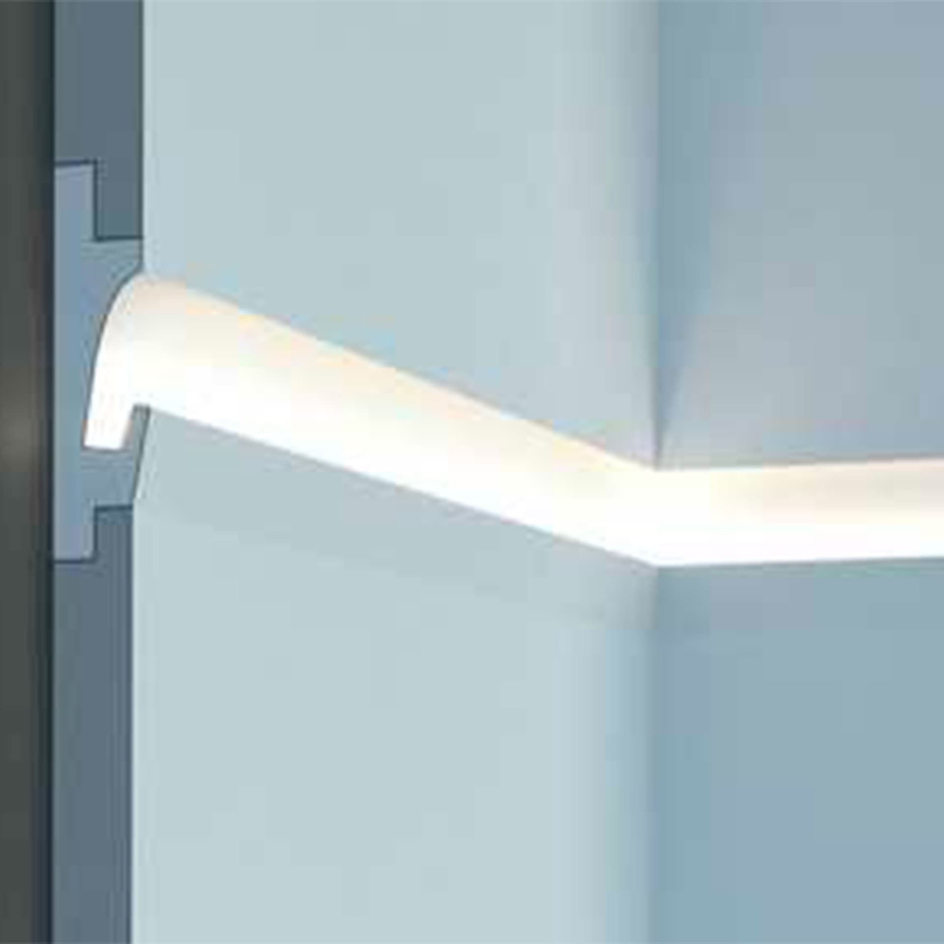 €9,99 a barra *** STOCK *** Pacco da 24 barre di cornice XPS  Con alloggio LED 125X35x1150 KD401 - 3
