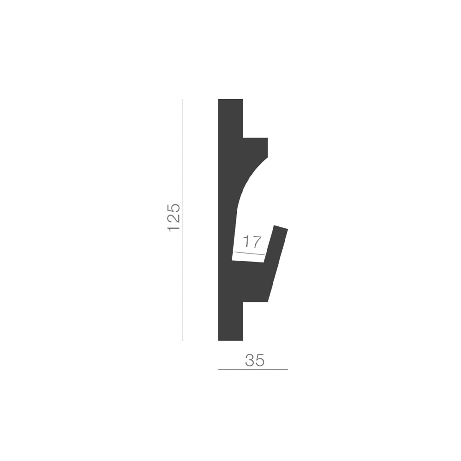€9,99 a barra *** STOCK *** Pacco da 24 barre di cornice XPS  Con alloggio LED 125X35x1150 KD401 - 5