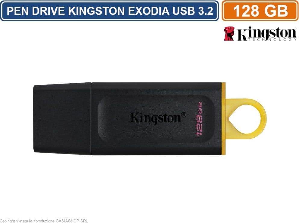 PEN DRIVE KINGSTON DTX/128GB USB 3.2 DATA TRAVELER 128GB PENNETTA CHIAVETTA - 2
