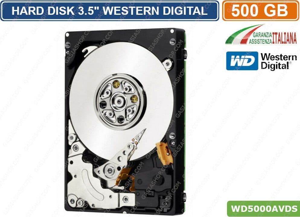 HARD DISK HD 3,5" INTERNO 500GB SATA WESTERN DIGITAL 5400RPM DVR CCTV WD5000AVDS