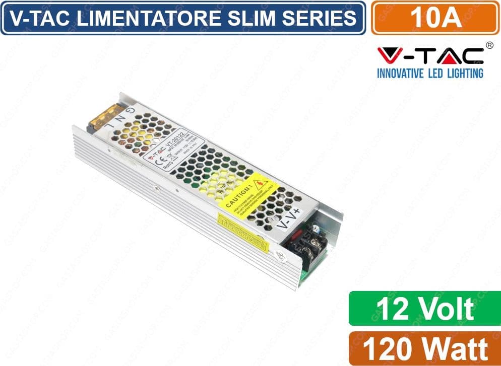 V-TAC VT-20122 ALIMENTATORE 120W PER USO INTERNO A 1 USCITA CON MORSETTI A VITE - SKU 3243